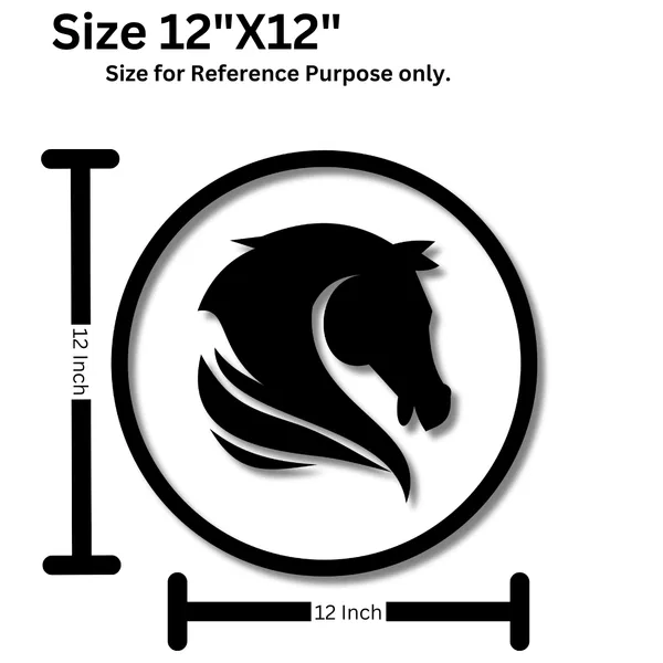 Wooden_Wall_Art_for_Home_Decoration__|Royal_Horse_Head_in_Circular_Frame_|_Black