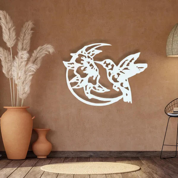 Metal_Wall_Art_for_Home_Decoration__|_Limited_Edition_Hummingbird__|_White