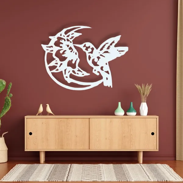 Metal_Wall_Art_for_Home_Decoration__|_Limited_Edition_Hummingbird__|_White