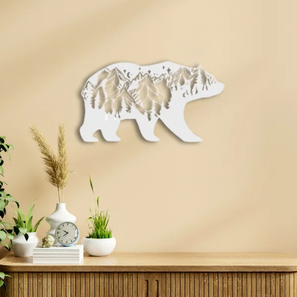 Metal_Wall_Art_for_Home_Decoration__|_Bear_Mountain__|_White