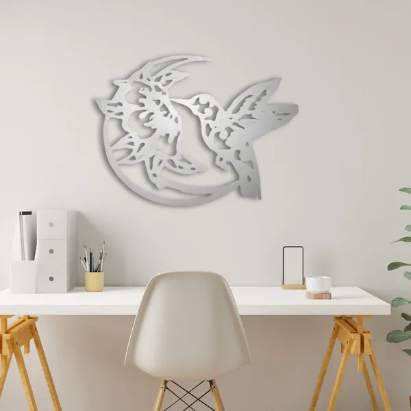 Metal_Wall_Art_for_Home_Decoration__|_Limited_Edition_Hummingbird__|_Silver