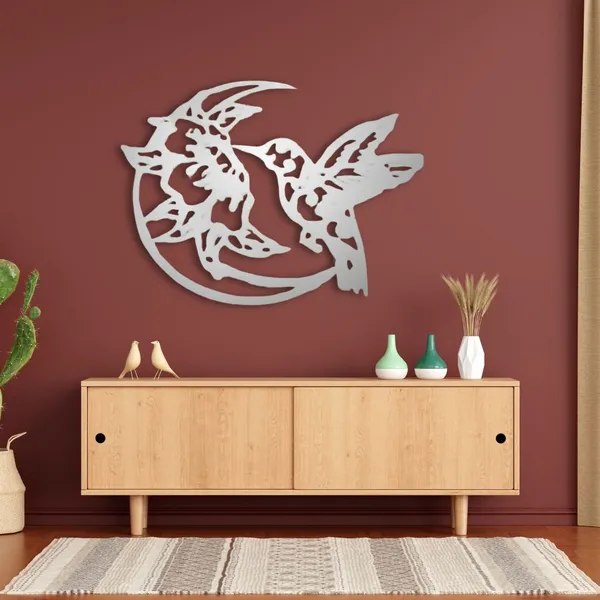 Metal_Wall_Art_for_Home_Decoration__|_Limited_Edition_Hummingbird__|_Silver