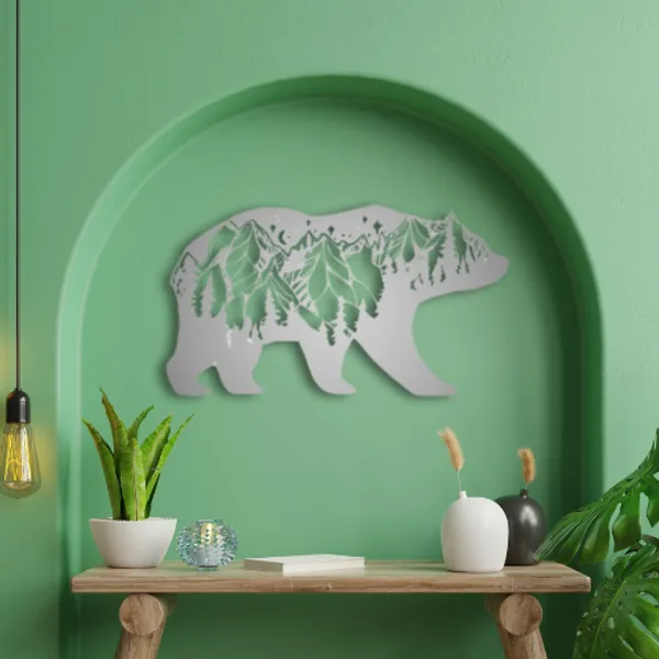 Metal_Wall_Art_for_Home_Decoration__|_Bear_Mountain__|_Silver