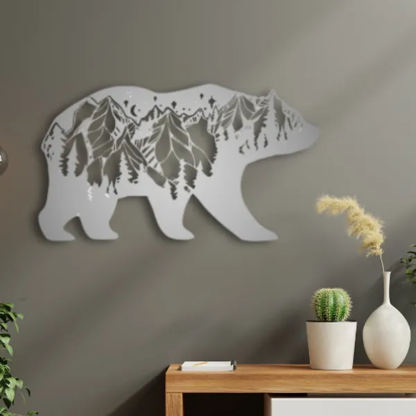 Metal_Wall_Art_for_Home_Decoration__|_Bear_Mountain__|_Silver