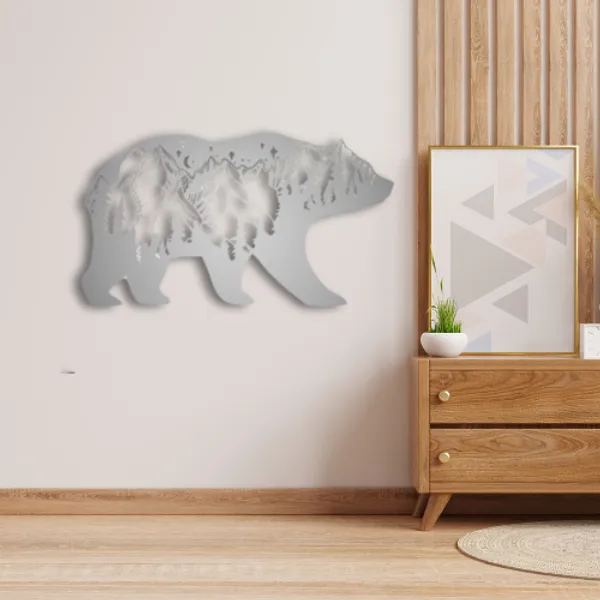 Metal_Wall_Art_for_Home_Decoration__|_Bear_Mountain__|_Silver