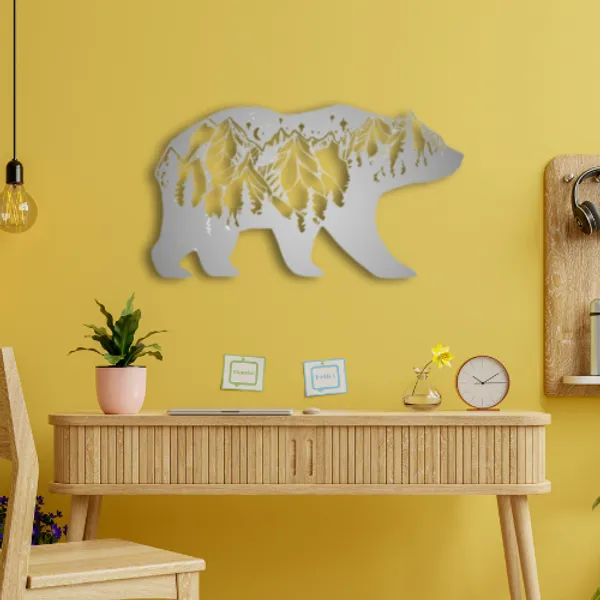 Metal_Wall_Art_for_Home_Decoration__|_Bear_Mountain__|_Silver