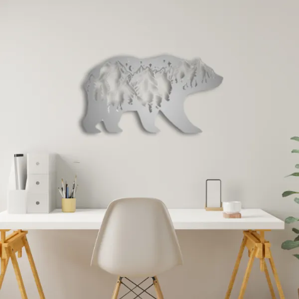 Metal_Wall_Art_for_Home_Decoration__|_Bear_Mountain__|_Silver