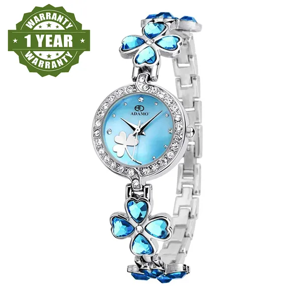 Silver_&_Silver_&_Light_Blue_Designer_Light_Dial_Women_&_Girls_Watch