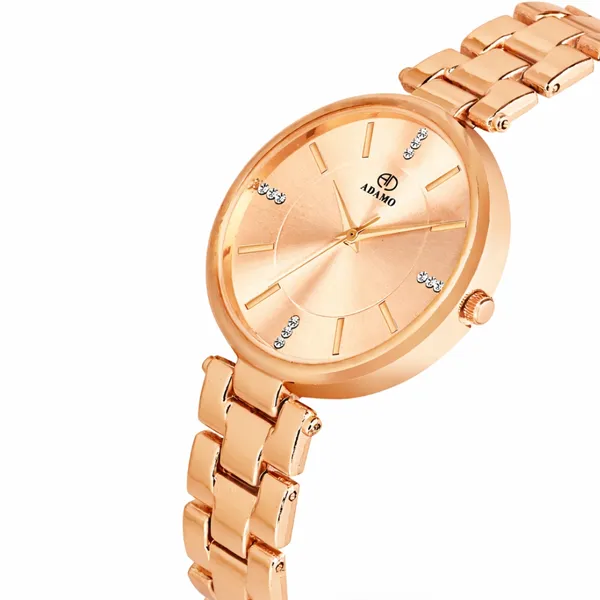 ADAMO_Elegance_Rose_Gold_Dial_Women’s_Watch