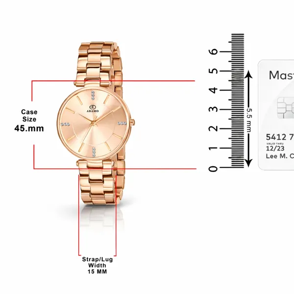 ADAMO_Elegance_Rose_Gold_Dial_Women’s_Watch