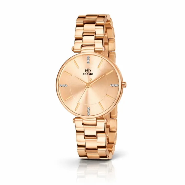 ADAMO_Elegance_Rose_Gold_Dial_Women’s_Watch