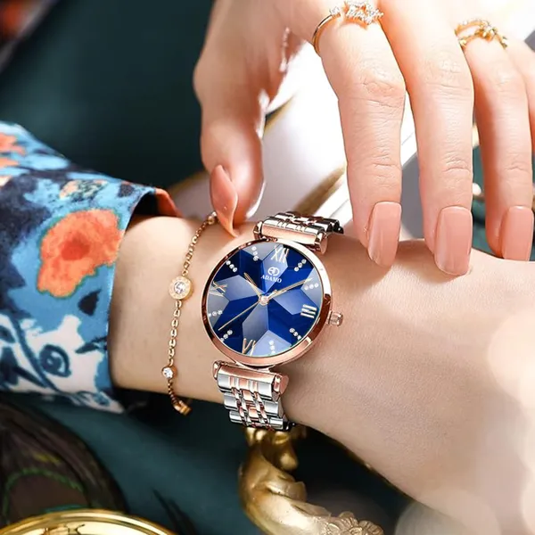 ADAMO_Desinger_Women_Stainless_Steel_Analog_Round_Diamond_Studded_Dial_Women's_&_Girl's_Watches_888BBM17_(Blue)