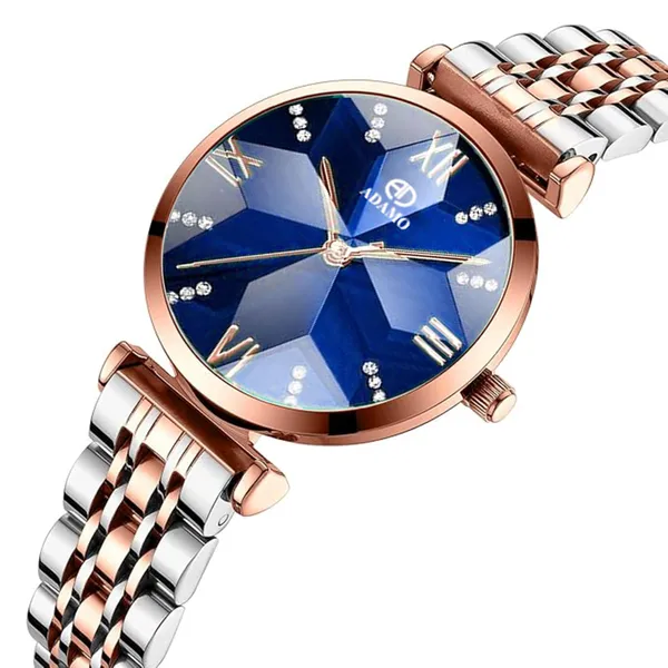 ADAMO_Desinger_Women_Stainless_Steel_Analog_Round_Diamond_Studded_Dial_Women's_&_Girl's_Watches_888BBM17_(Blue)