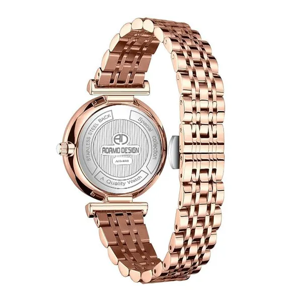 ADAMO_Desinger_Women_Rose_Gold_Analog_Round_Diamond_Studded_White_Dial_Women's_&_Girl's_Watches_888KKM01