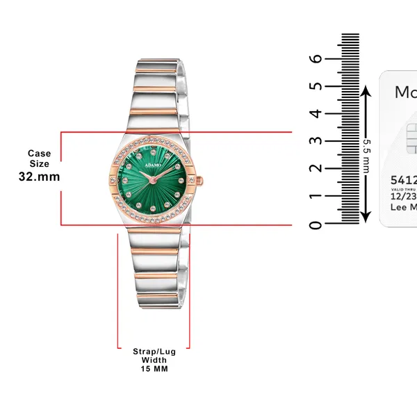 ADAMO_Analog_Green_Dial_Women's_Watch-892VVM16