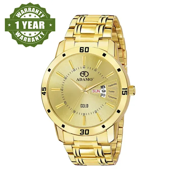 Gold&_Gold_Aritocrat_Dial_Day_&_Date_Men_&_Boys_Watch