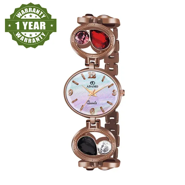 Brown_With_Rose_Gold_Designer_Dial_Women_&_Girls_Watch