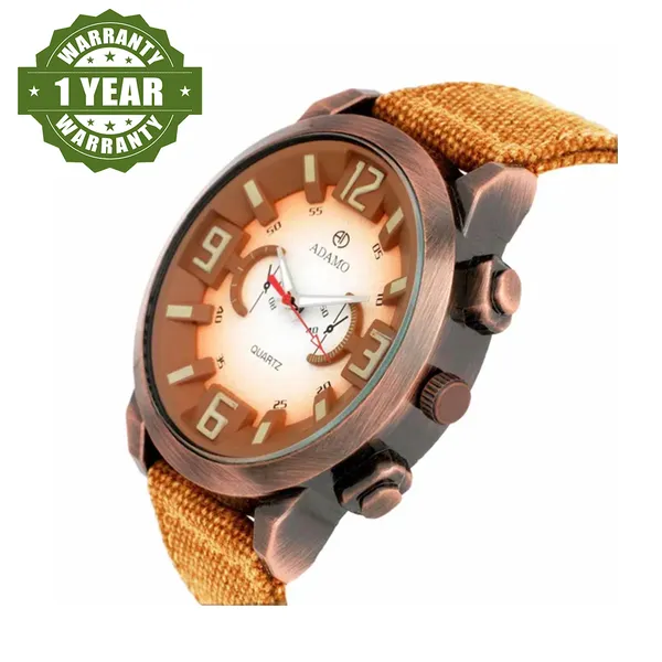 Brown_&_White_Biker_And_Dial_Analog_Men_Watch