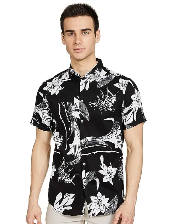 Black_Viscose_Printed_Casual_Shirt_For_Men