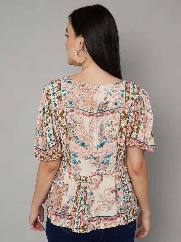 placement_print_pink_half_sleeves_top_v_neck