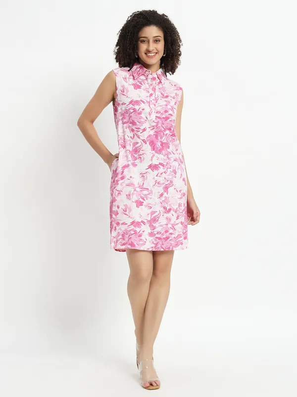 viscose_linen_sleevless_collor_,_front_open_button_side_pocket_mini_dress