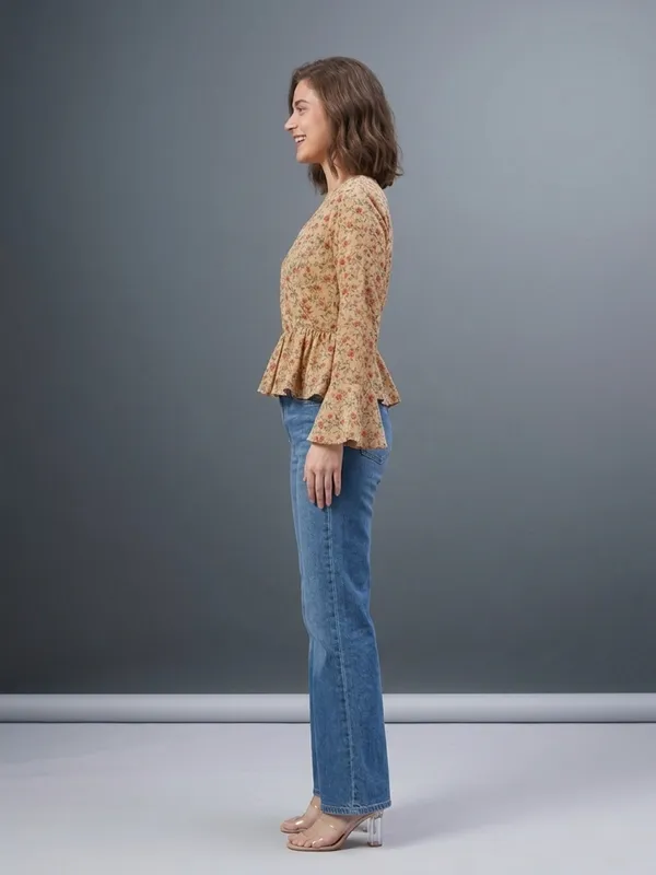 PEPLUM_top_,full_sleeves_,bell_sleeves_,Full_sleeves_V_neck_