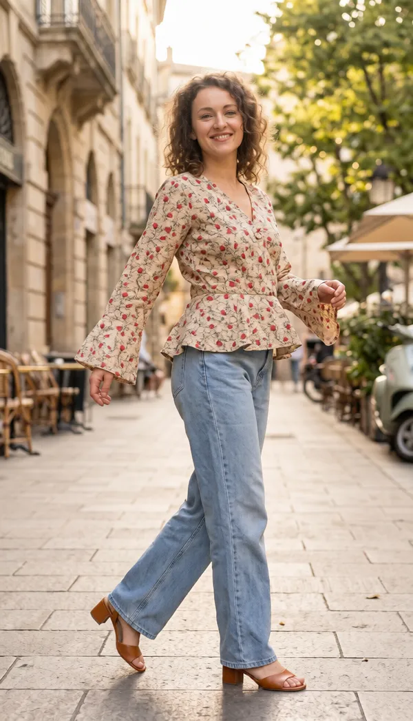 PEPLUM_top_,full_sleeves_,bell_sleeves_,Full_sleeves_V_neck_