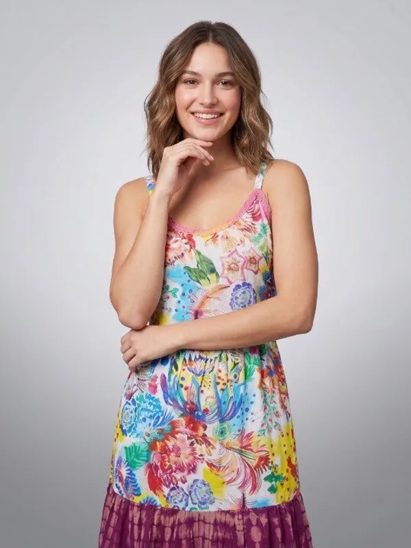 Tiered_adjustable_strap_mix_and_match_round_neck_,_belt_at_waist,_lace_and_at_neck_processed__hand_Tye_dye_washed_long_dress,beach_resort_wear