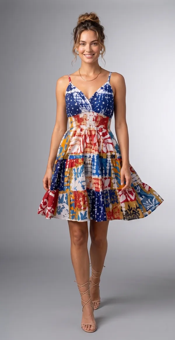 Tiered_strap_mix_and_match_v_neck_,elastic_on_back_adjustable_strap__processed__haND_Tye_dye_washed_midi_dress