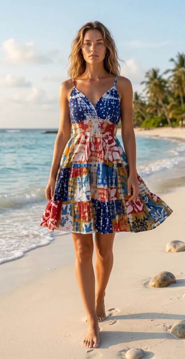 Tiered_strap_mix_and_match_v_neck_,elastic_on_back_adjustable_strap__processed__haND_Tye_dye_washed_midi_dress