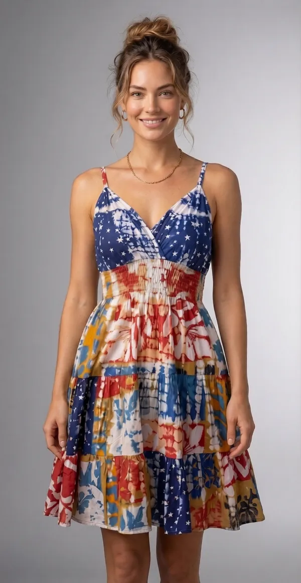 Tiered_strap_mix_and_match_v_neck_,elastic_on_back_adjustable_strap__processed__haND_Tye_dye_washed_midi_dress
