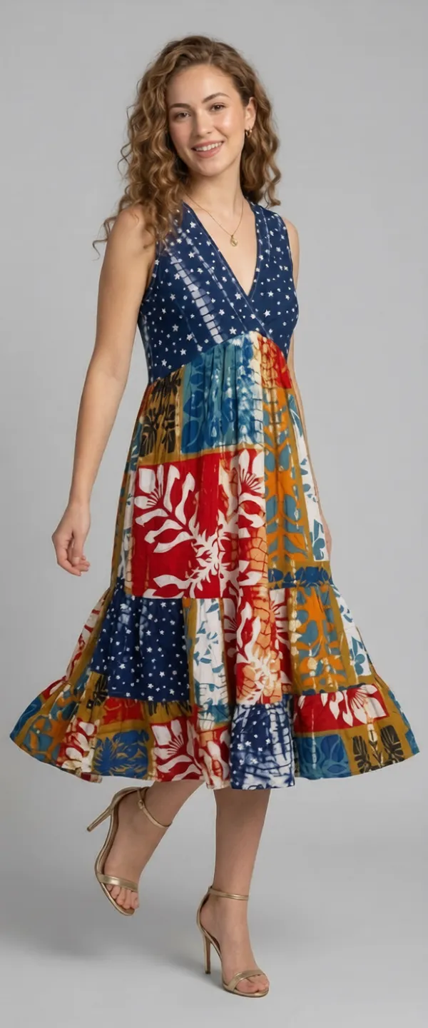 Tiered_v_neck_wrap_mix_and_match__,elastic_on_back_processed__haND_Tye_dye_washed_midi_dress