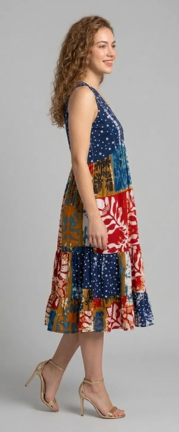 Tiered_v_neck_wrap_mix_and_match__,elastic_on_back_processed__haND_Tye_dye_washed_midi_dress