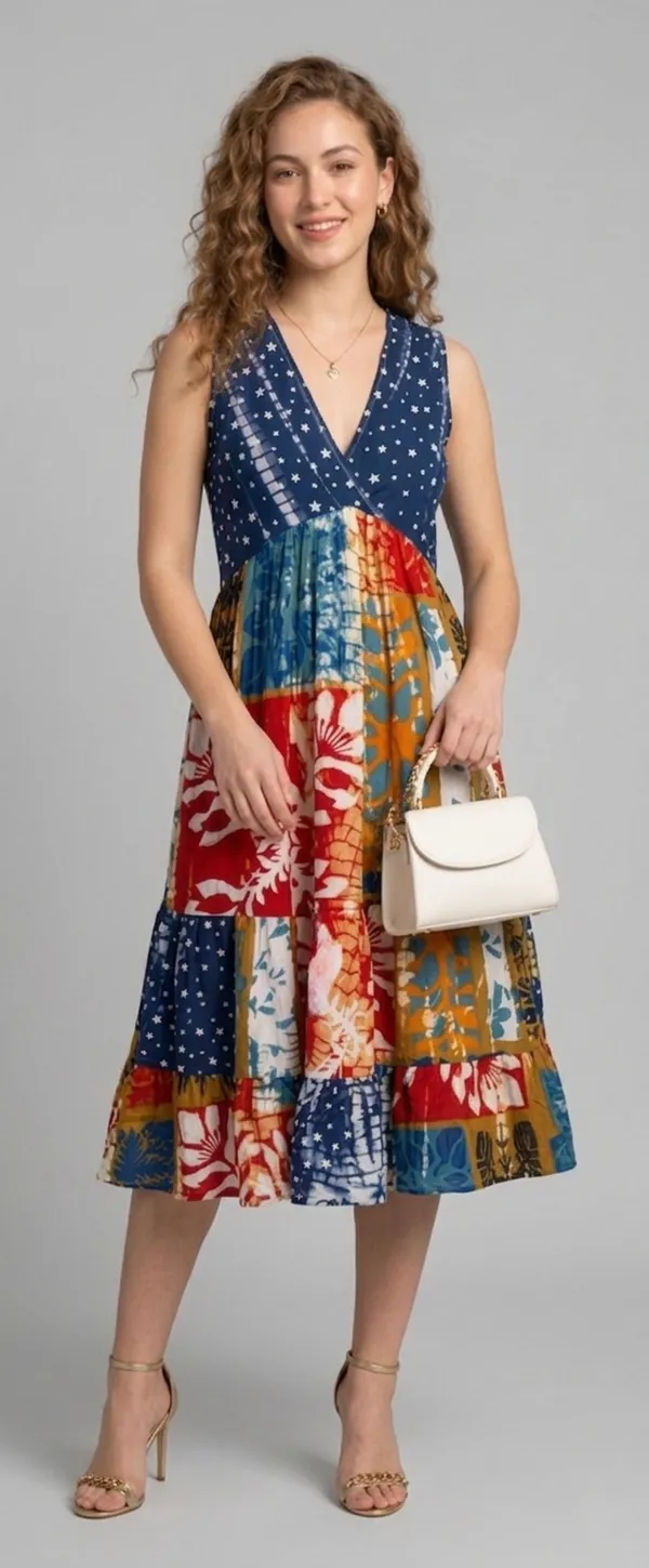 Tiered_v_neck_wrap_mix_and_match__,elastic_on_back_processed__haND_Tye_dye_washed_midi_dress