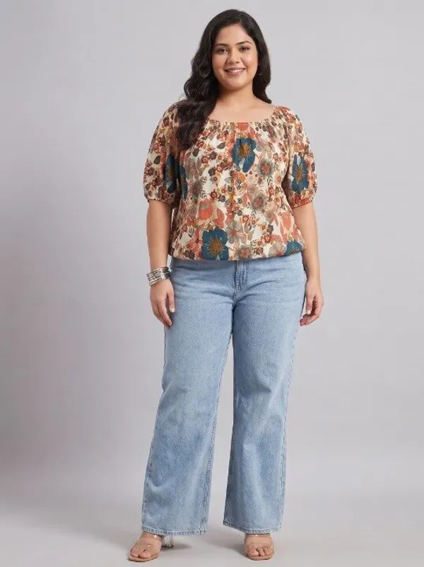 elastic_at_neck,sleeves_and_bottom,off_shoulder_neck_,_adjustable_length,3/4_slevees