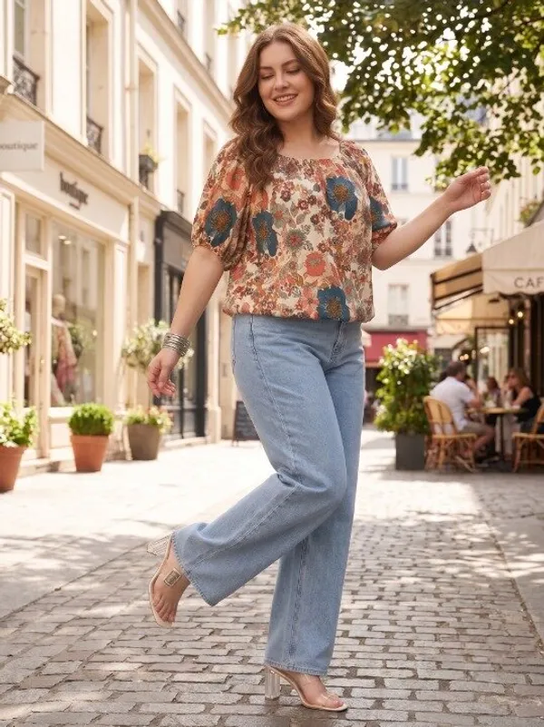 elastic_at_neck,sleeves_and_bottom,off_shoulder_neck_,_adjustable_length,3/4_slevees