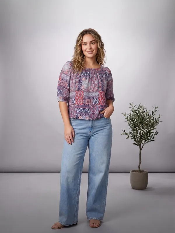 elastic_at_neck,sleeves_and_bottom,off_shoulder_neck_,_adjustable_length,3/4_slevees