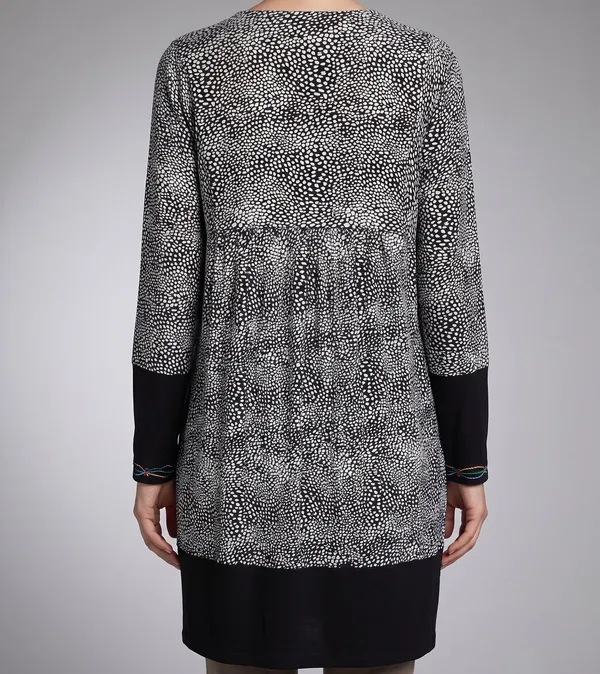 round_neck_,printed_full_sleeves,_half_front_open_buttons_Embroidered_short_tunic_kurti
