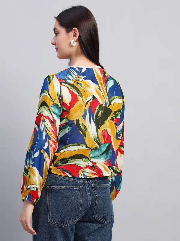 V_Neck_Full_Sleeves__Lace_Detailing_Printed_Top