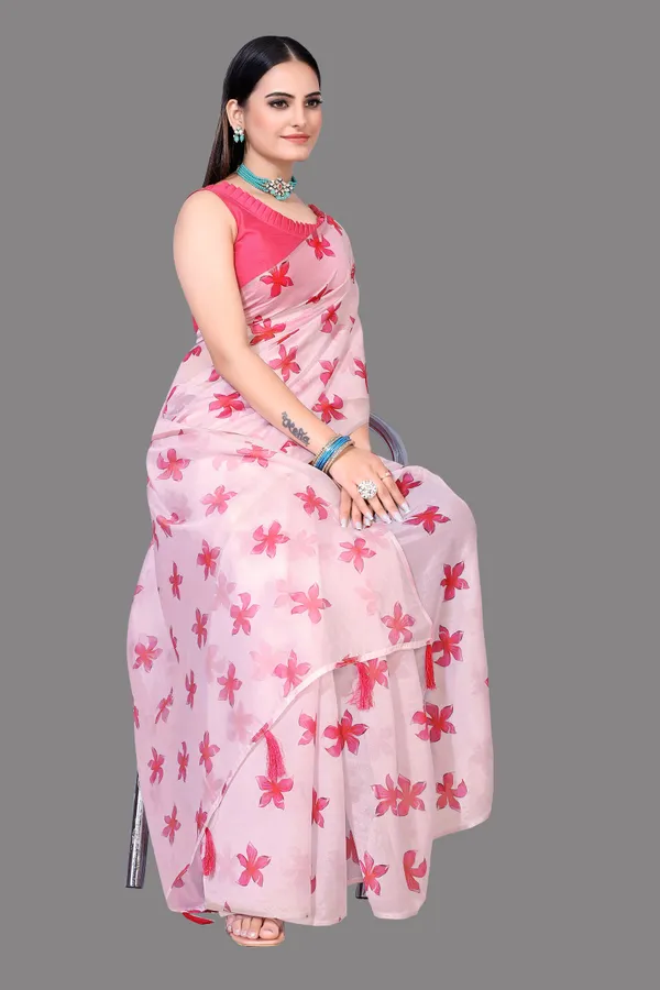 Soft_Silk_Organza_Saree_with_Gold_Zari_Border_-_Perfect_for_Party,_Wedding_and_Festival