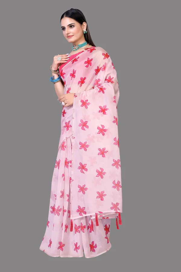 Soft_Silk_Organza_Saree_with_Gold_Zari_Border_-_Perfect_for_Party,_Wedding_and_Festival