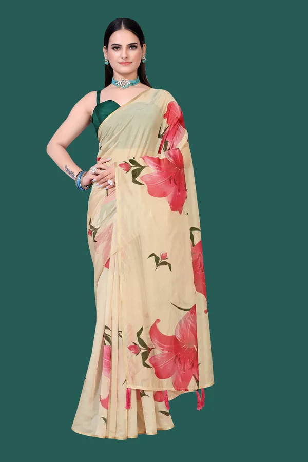 Soft_Silk_Organza_Saree_with_Gold_Zari_Border_-_Perfect_for_Party,_Wedding_and_Festival