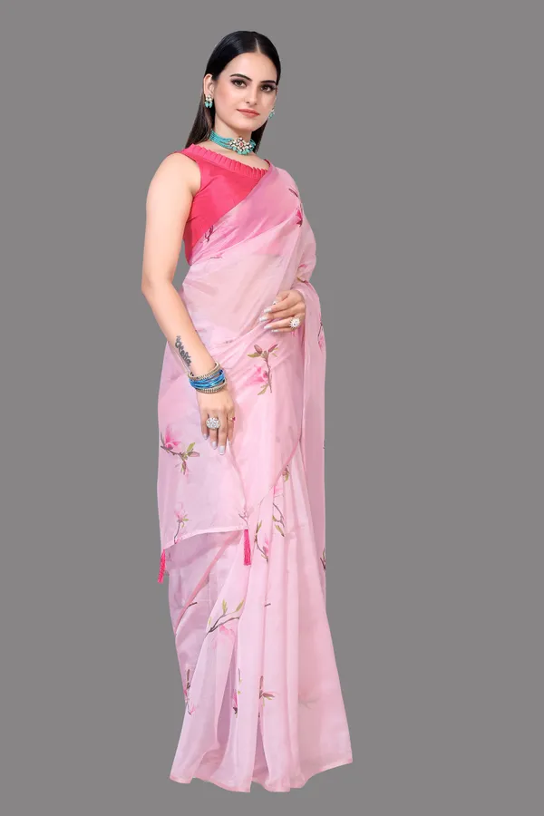 Soft_Silk_Organza_Saree_with_Gold_Zari_Border_-_Perfect_for_Party,_Wedding_and_Festival