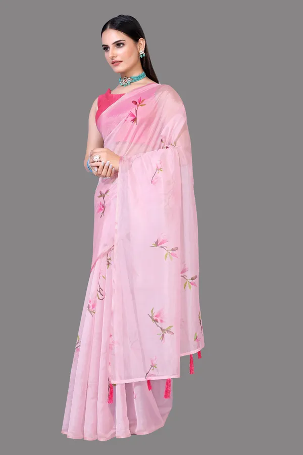 Soft_Silk_Organza_Saree_with_Gold_Zari_Border_-_Perfect_for_Party,_Wedding_and_Festival
