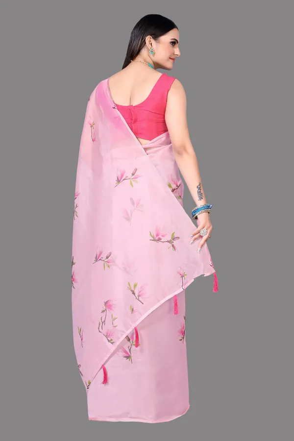 Soft_Silk_Organza_Saree_with_Gold_Zari_Border_-_Perfect_for_Party,_Wedding_and_Festival