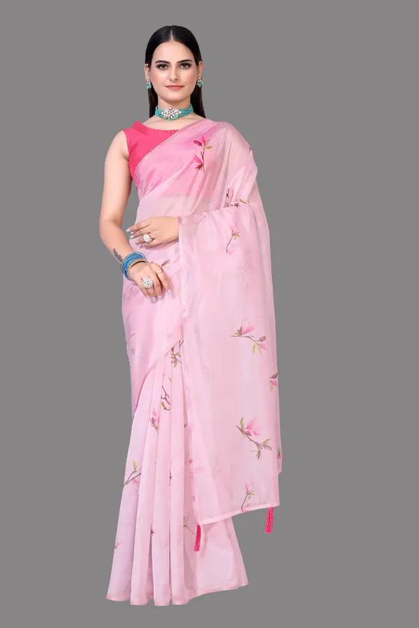 Soft_Silk_Organza_Saree_with_Gold_Zari_Border_-_Perfect_for_Party,_Wedding_and_Festival