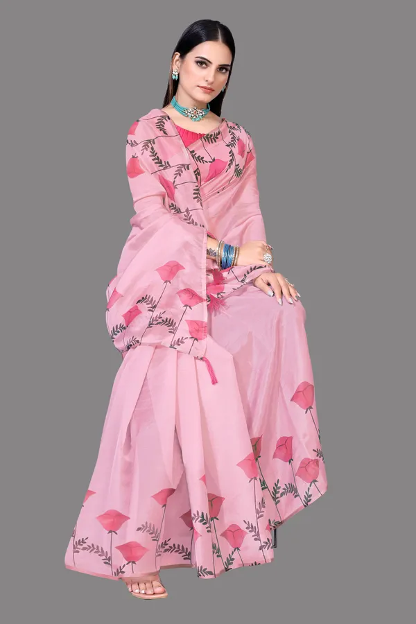 Soft_Silk_Organza_Saree_with_Gold_Zari_Border_-_Perfect_for_Party,_Wedding_and_Festival