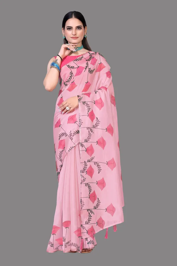 Soft_Silk_Organza_Saree_with_Gold_Zari_Border_-_Perfect_for_Party,_Wedding_and_Festival