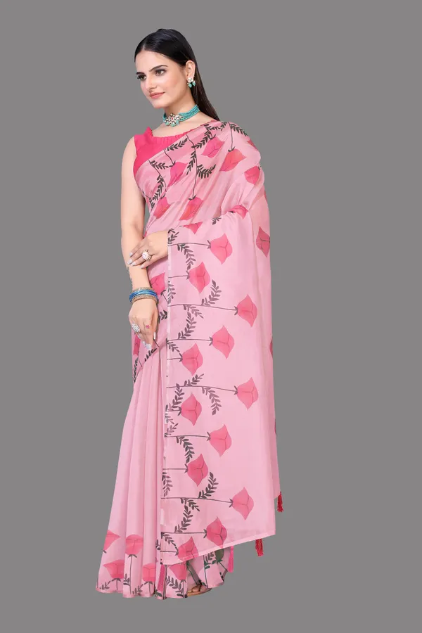 Soft_Silk_Organza_Saree_with_Gold_Zari_Border_-_Perfect_for_Party,_Wedding_and_Festival