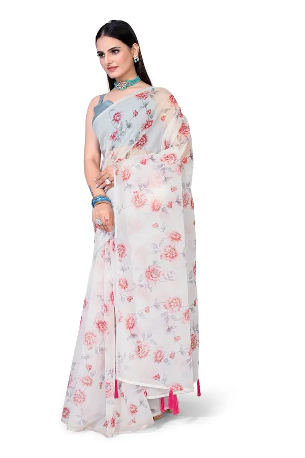 Soft_Silk_Organza_Saree_with_Gold_Zari_Border_-_Perfect_for_Party,_Wedding_and_Festival